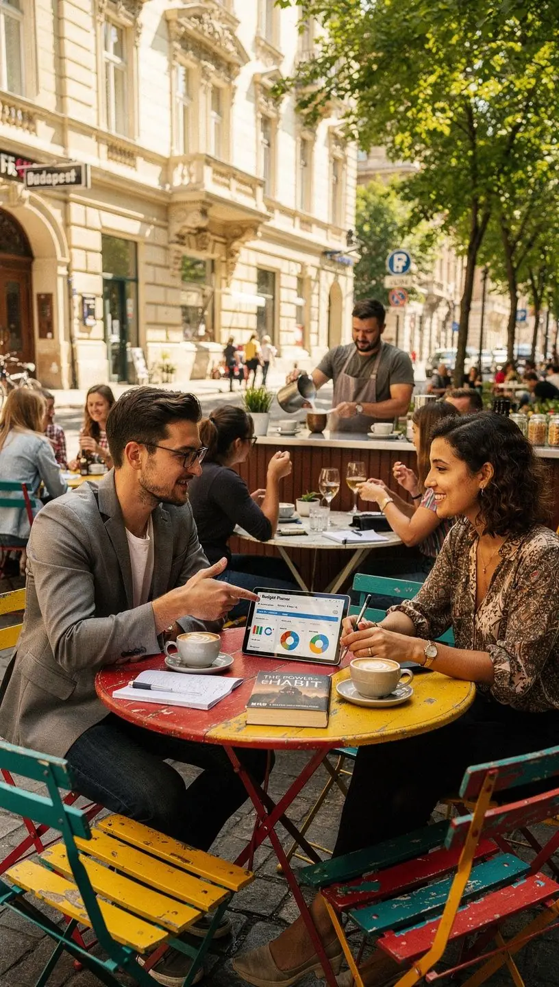 Grafikon és pénzügyi táblázatok egy laptop képernyőjén, amelyek a takarékosság és pénzügyi célok nyomon követését segítik.